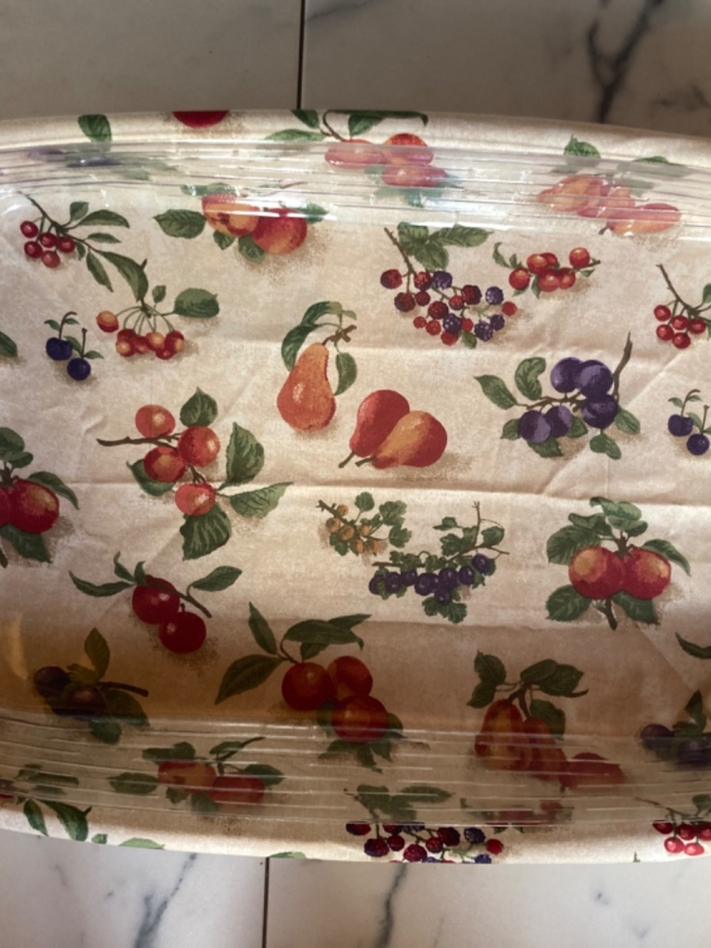 NWOT Longaberger Large Hostess Tray Lot 5 10 Way Inserts Fruit Medley Liner HTF - Picture 10 of 11